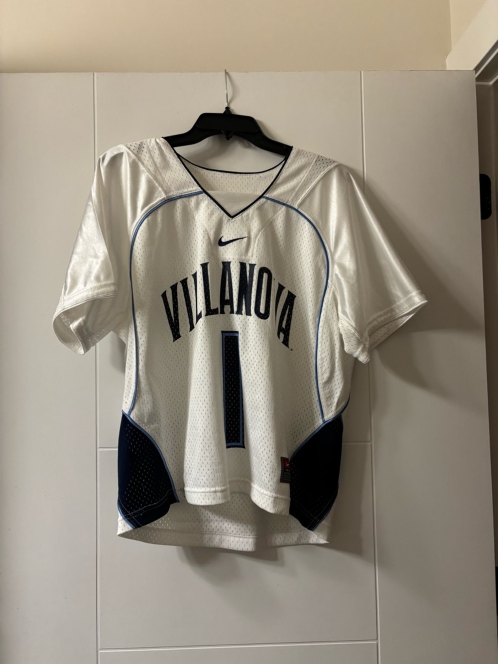 Villanova Nike White & Navy Athletic Basketball Jersey